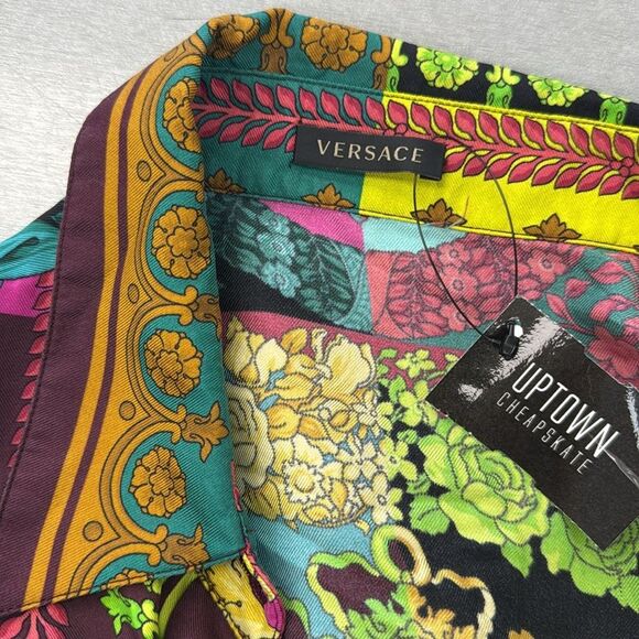 Versace Black and Gold Baroque Print Shirt - Picture 10 of 14